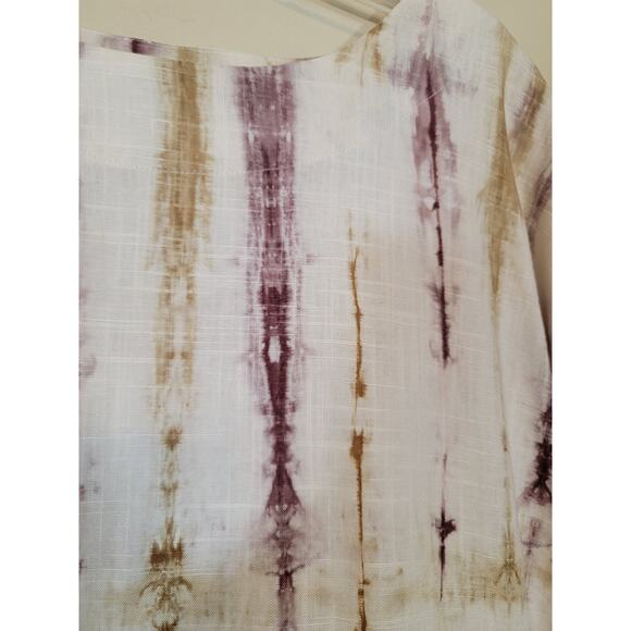Loveriche Women's Tie Dye Linen Blend Shift Mini Dress Boho Multicolor Size Med - Picture 4 of 7